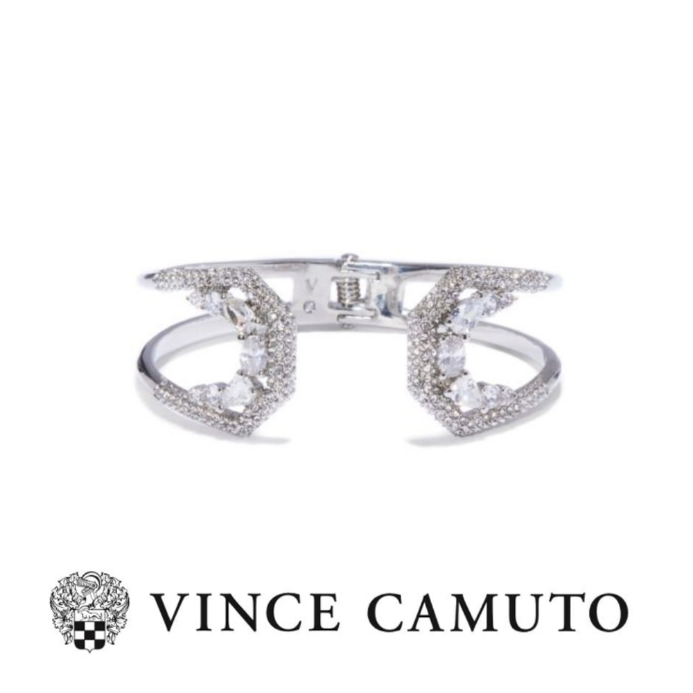 Vince Camuto Silvertone Hinge Cuff Bracelet